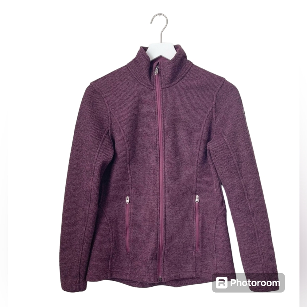 Spyder Jacket Womens Small Purple Endure Full Zip Pockets Mock Neck Athletic